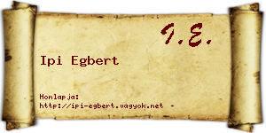 Ipi Egbert névjegykártya